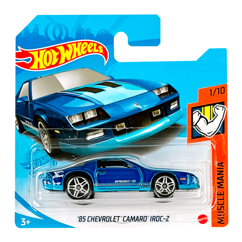 Машинка Базова Hot Wheels '85 Chevrolet Camaro Iroc-Z Muscle Mania 1:64 GTC16 Blue - Retromagaz