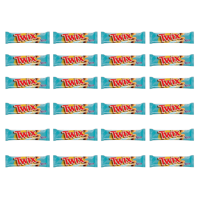 Набор Батончик 24шт Twix Печенье с Соленой Карамелью 75g - Retromagaz