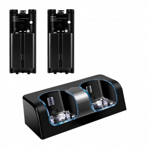 Зарядное Устройство RMC Wii Dual-Seat Charger + 2 Аккумуляторы Black 0.5m Новый - Retromagaz