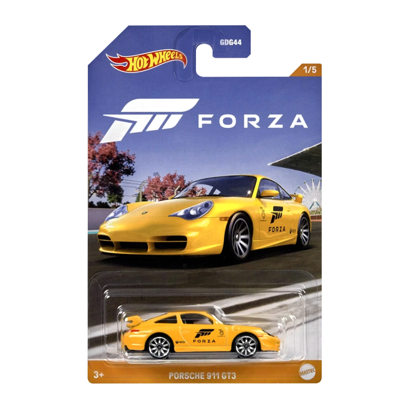 Тематична Машинка Hot Wheels Porsche Porsche 911 GT3 Forza 1:64 HLK28 Yellow - Retromagaz