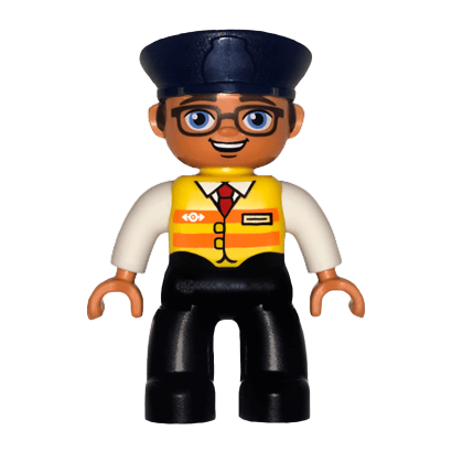 Фігурка Lego Duplo Boy Boy Black Legs White Shirt 47394pb254 Б/У Нормальний - Retromagaz