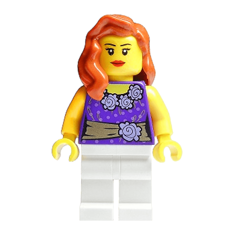 Фигурка Lego People 973pb1069 Female Dark Purple Blouse City twn171 1 Б/У - Retromagaz