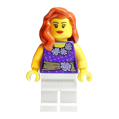 Фігурка Lego People 973pb1069 Female Dark Purple Blouse City twn171 1 Б/У - Retromagaz