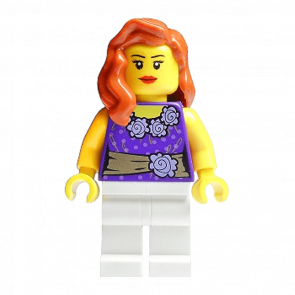 Фигурка Lego People 973pb1069 Female Dark Purple Blouse City twn171 1 Б/У