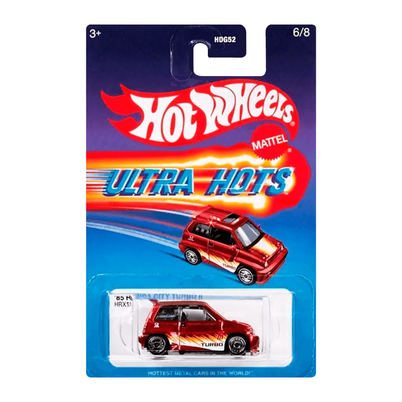 Тематическая Машинка Hot Wheels '85 Honda City Turbo II Ultra Hots 1:64 HDG52/HRX13 Red - Retromagaz