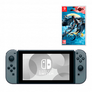 Набір Консоль Nintendo Switch HAC-001(-01) 32GB Grey Новий + Гра (Bayonetta + Bayonetta 2) Набір Консоль Nintendo Switch HAC-001(-01) 32GB Grey Новий + Гра (Bayonetta + Bayonetta 2) - Retromagaz