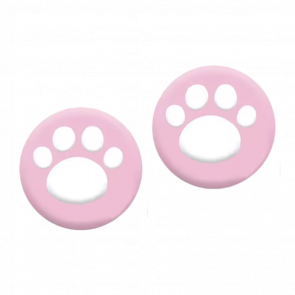 Накладки на Стіки 2шт RMC Cat Paw PlayStation 5 4 3 2 1 Xbox Series One 360 Switch 2 Pink White - Retromagaz