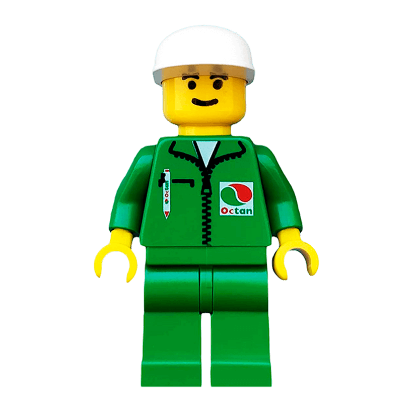 Фигурка Lego City Race 973px19 Octan Green Jacket with Pen oct013 Б/У Нормальный - Retromagaz