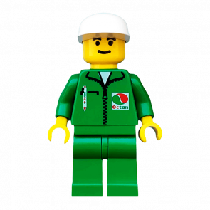 Фігурка Lego City Race 973px19 Octan Green Jacket with Pen oct013 Б/У Нормальний