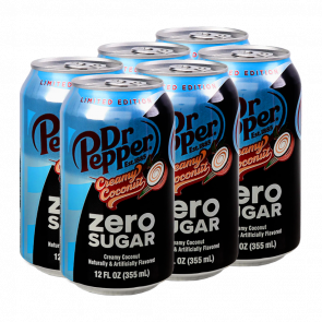 Набор Напиток Dr Pepper 6шт Creamy Coconut Limited Edition Zero Sugar 355ml - Retromagaz