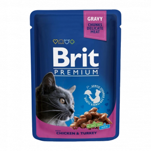 Вологий Корм Brit Premium Індичка Курка для Котів 100g - Retromagaz