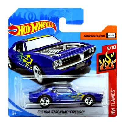 Машинка Базовая Hot Wheels Custom '67 Pontiac Firebird Flames 1:64 FJY60 Purple - Retromagaz