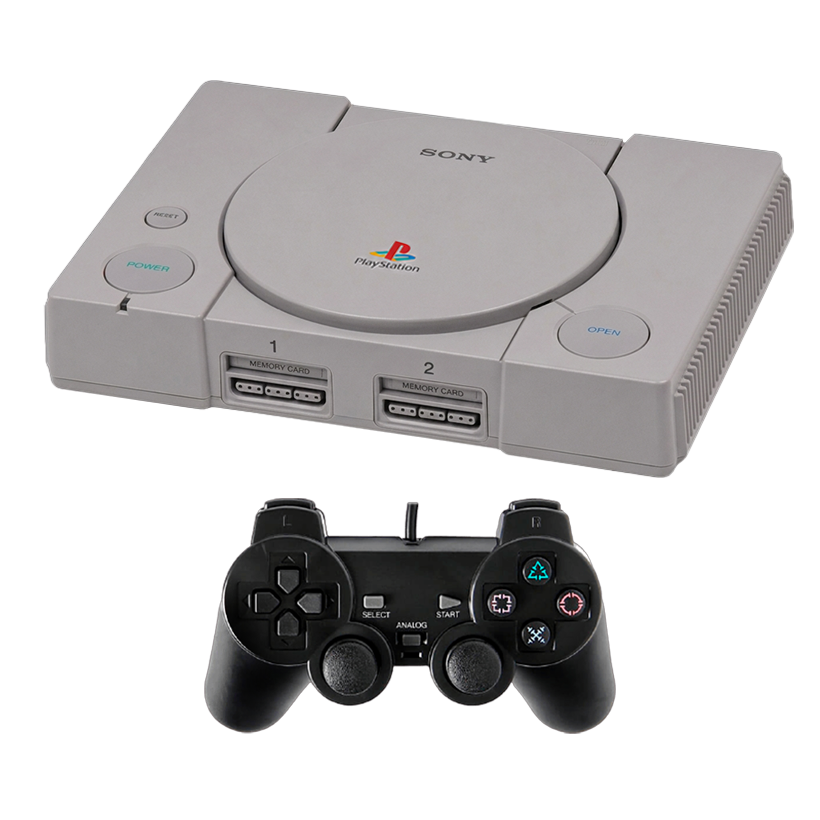 Набор Консоль Sony PlayStation 1 SCPH-9xxx Europe Grey Б/У  + Геймпад Проводной RMC PlayStation 2 Black Новый - Retromagaz