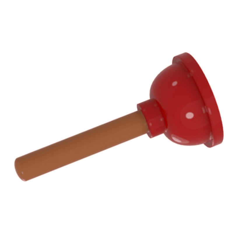 Госп. Інвентар Lego Plunger with Molded Hard Plastic Medium Nougat Handle 11251pb01 11251pb02 11459pb01 6020286 Medium Nougat Б/У - Retromagaz