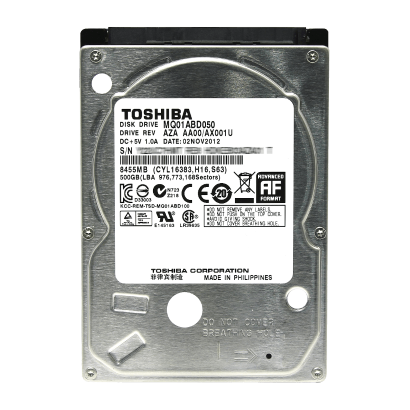 Жорсткий Диск Toshiba 500GB Silver Б/У Хороший - Retromagaz