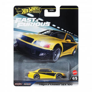 Машинка Premium Hot Wheels Toyota Chaser JZX 100 Fast & Furious 1:64 JBL89 Yellow Машинка Premium Hot Wheels Toyota Chaser JZX 100 Fast & Furious 1:64 JBL89 Yellow - Retromagaz