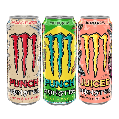 Набір Тропічний Bundle (Напій Енергетичний Monster Energy Juice Rio Punch + Pacific Punch + Juiced Monarch) - Retromagaz