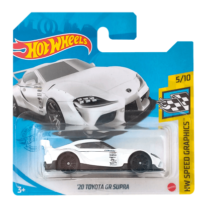 Машинка Базовая Hot Wheels '20 Toyota GR Supra Speed Graphics 1:64 GRX20 White - Retromagaz