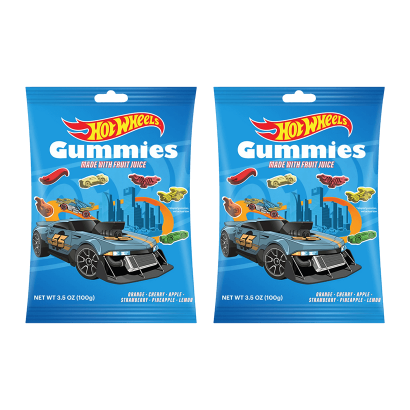 Набор Конфеты Жевательные 2шт Hot Wheels Gummies 100g - Retromagaz