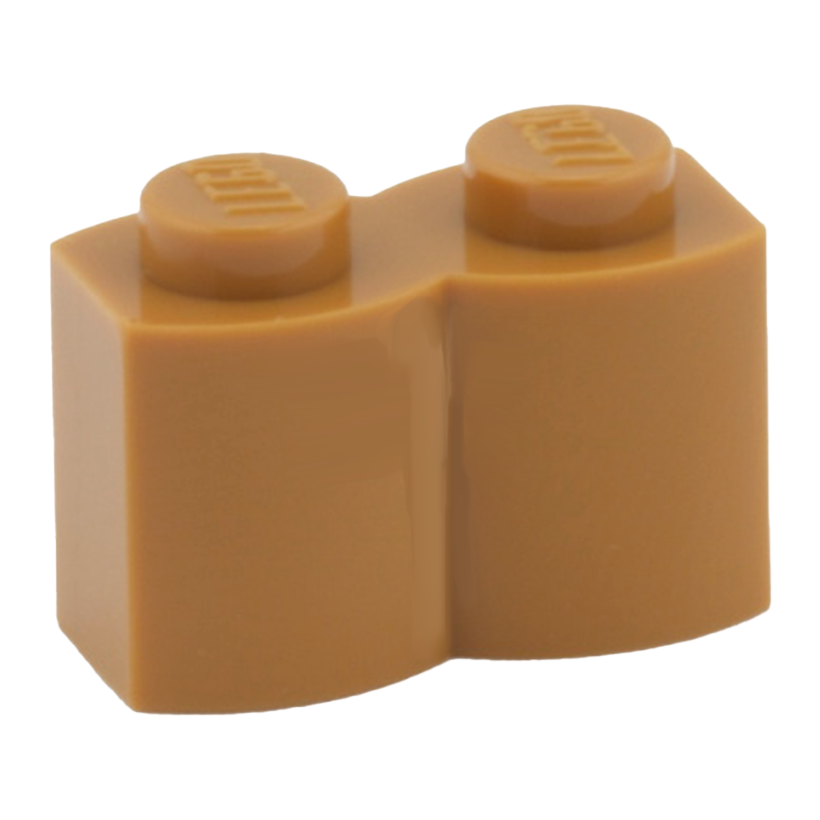 Кубик 50шт Lego Модифікована with Log Profile 1 x 2 30136 4651231 Medium Nougat Б/У - Retromagaz