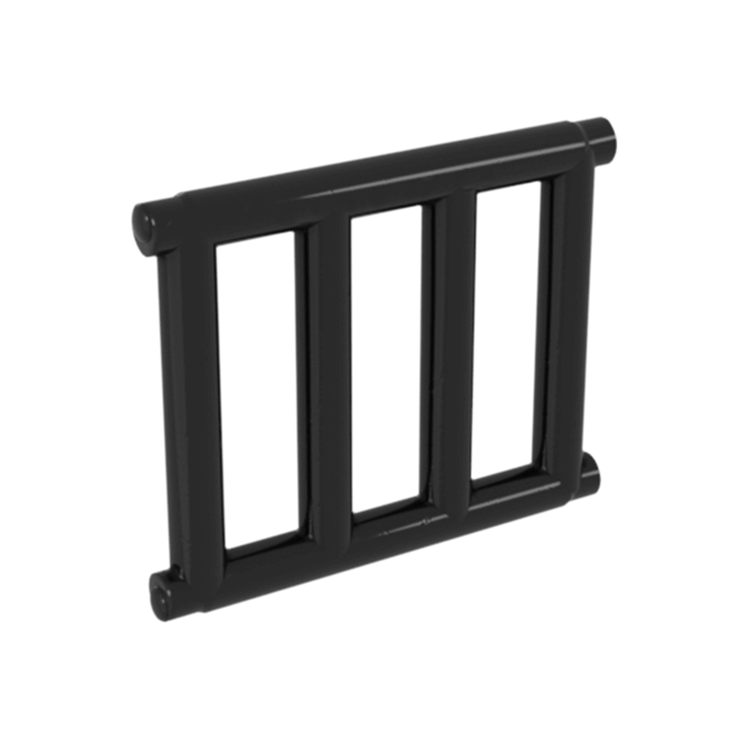 Стержень 10шт Lego Конструкція Grille with End Protrusions 1 x 4 x 3 62113 4521681 Black Б/У - Retromagaz