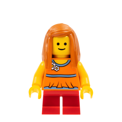 Фигурка Lego 973pb0638 Child Gir Orange Torso Halter Top City People twn161 1 Б/У - Retromagaz