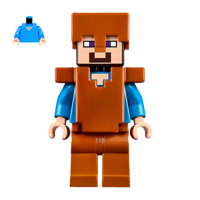 Фігурка Lego Minecraft Steve Dark Orange Legs Helmet, and Armor Games min044 Б/У - Retromagaz