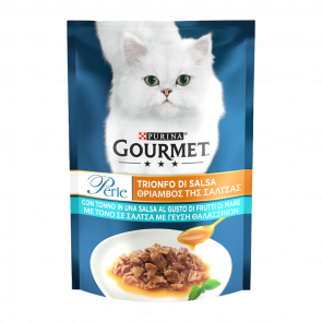 Вологий Корм для Котів Purina Gourmet Perle Duo Океанічна риба та Тунець 85g - Retromagaz