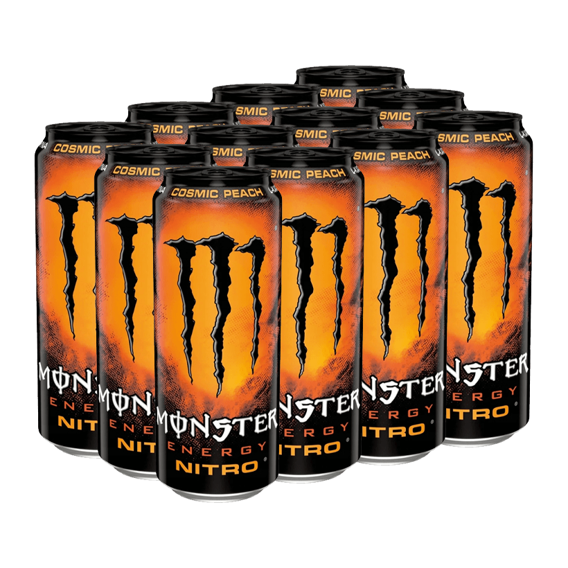 Набір Напій Енергетичний 12шт Monster Energy Nitro Cosmic Peach 500ml - Retromagaz