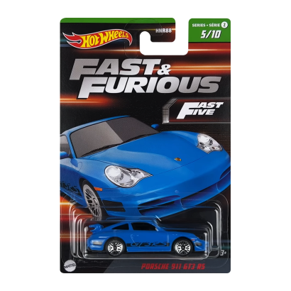 Тематична Машинка Hot Wheels Porsche 911 GT3 RS Fast & Furious 1:64 HNR88/HNT05 Light Blue - Retromagaz