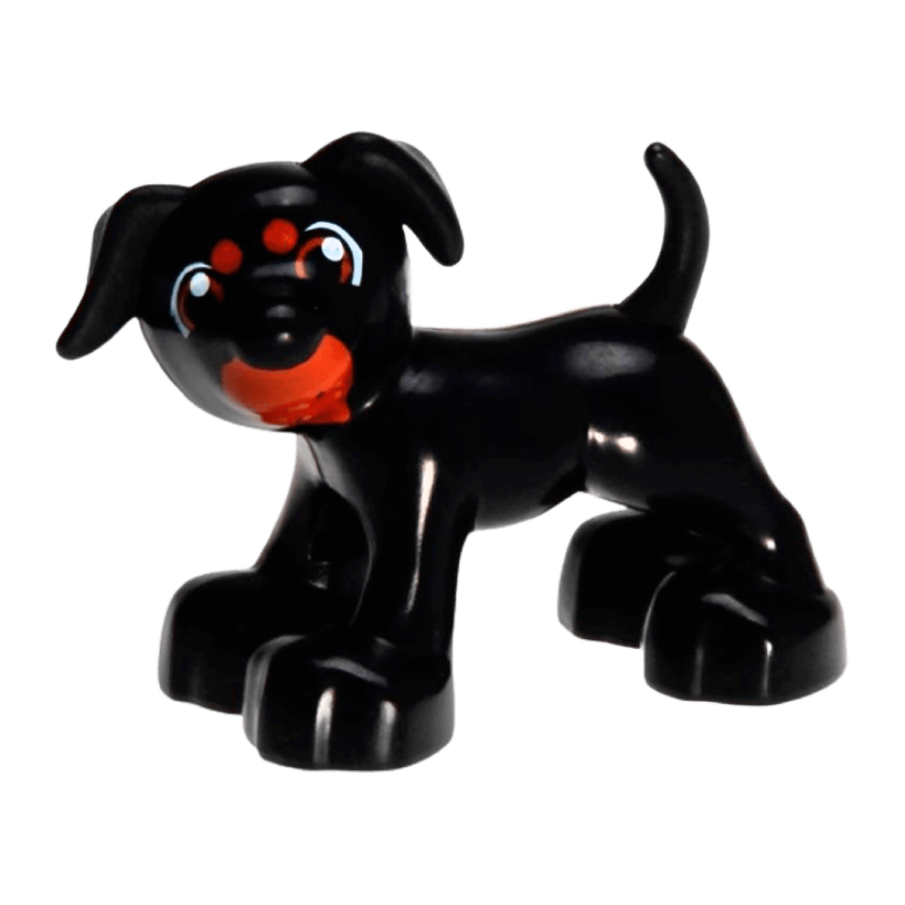 Фигурка Lego Animals Dog Dark Orange Mouth Duplo 1396pb02 Б/У - Retromagaz