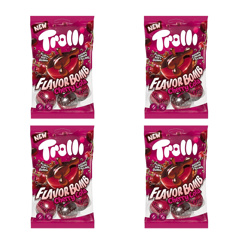 Набор Конфеты Жевательные 4шт Trolli Cherry Cola 75g - Retromagaz