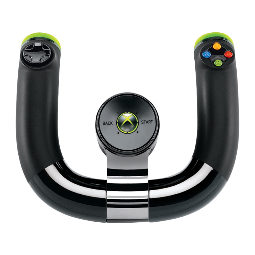 Кермо Бездротовий Microsoft Xbox 360 1470 Wireless Speed Wheel Black Б/У - Retromagaz
