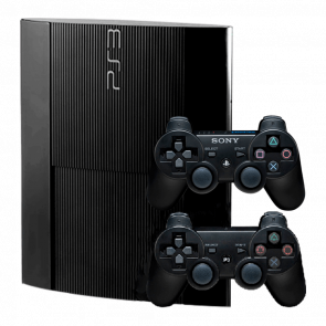 Набор Консоль Sony PlayStation 3 Super Slim 500GB Black Б/У  + Геймпад Беспроводной DualShock 3 - Retromagaz