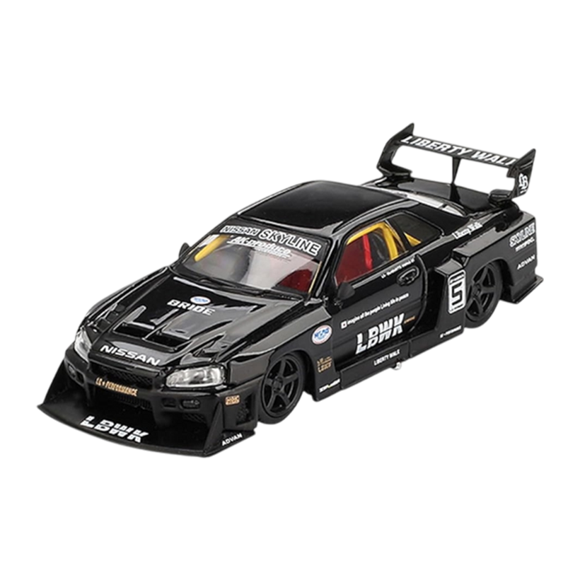 Машинка Premium MINI GT Skyline LB-ER34 Super Silhouette 1:64 MGT00844-CH Black - Retromagaz