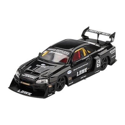Машинка Premium MINI GT Nissan Skyline LB-ER34 Super Silhouette 1:64 MGT00844-CH Black Машинка Premium MINI GT Nissan Skyline LB-ER34 Super Silhouette 1:64 MGT00844-CH Black - Retromagaz