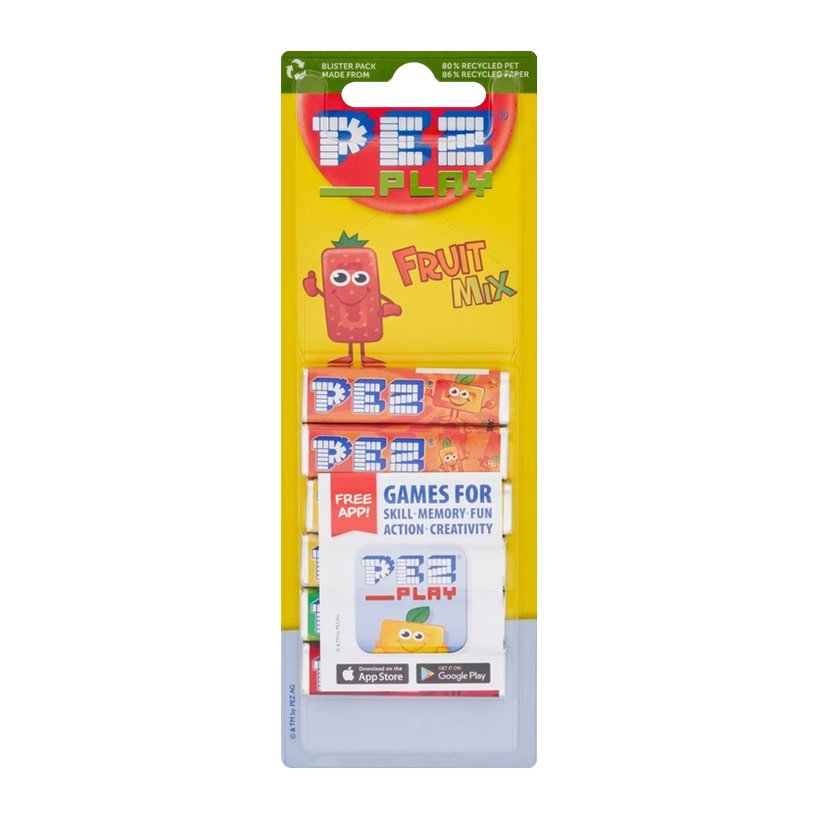 Цукерки Жувальні PEZ Fruit Mix 6 Pieces 51g - Retromagaz