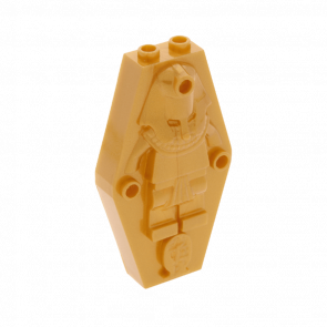 Емкость Lego Coffin Lid with Mummy Relief Plain 1 x 4 x 6 30164 4614590 6116543 Pearl Gold Б/У