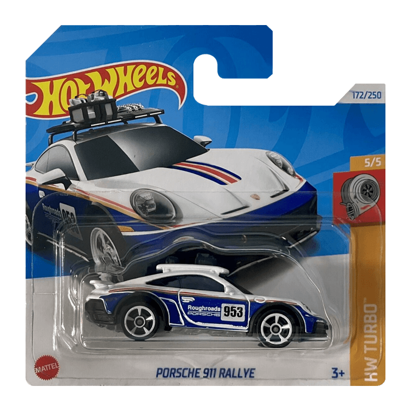 Машинка Базова Hot Wheels Porsche Porsche 911 Rallye Turbo 1:64 HRY70 White - Retromagaz