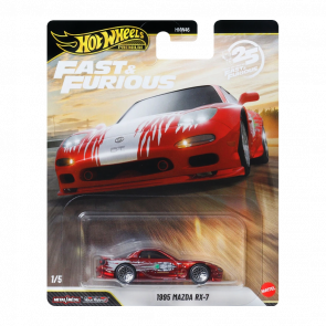 Машинка Premium Hot Wheels 1995 Mazda RX-7 Fast & Furious 1:64 JHW71 Red - Retromagaz