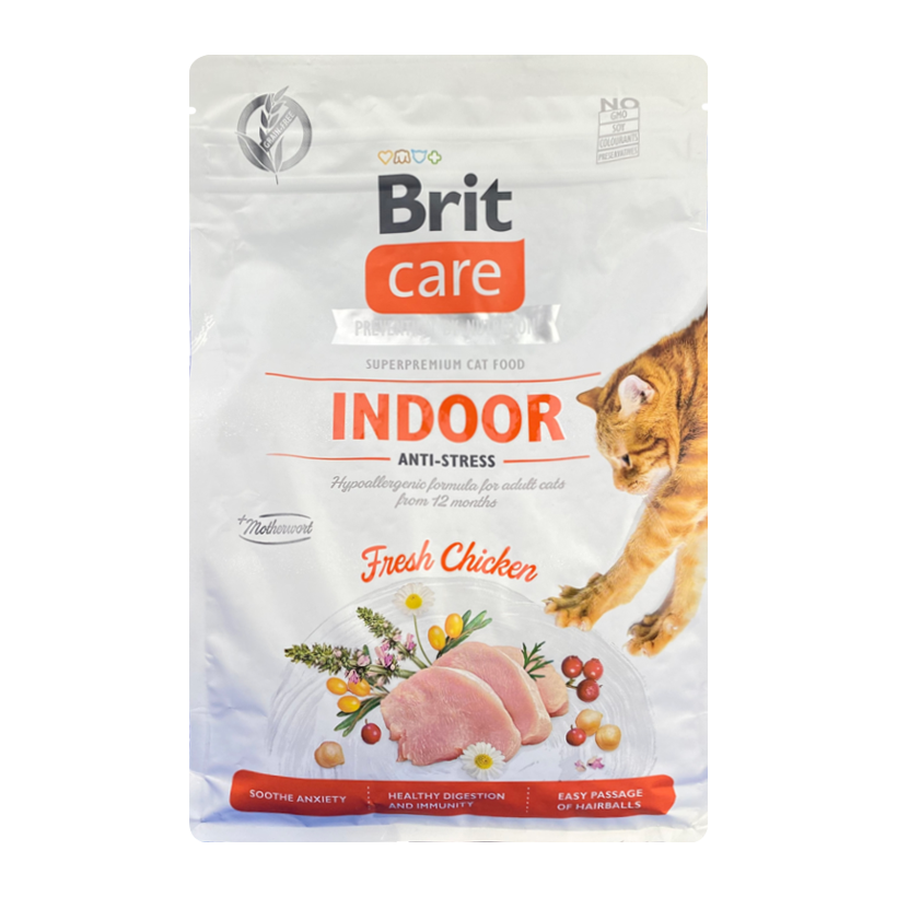 Сухой Корм для Кошек Brit Care GF Indoor Anti-Stress Курица 2kg - Retromagaz