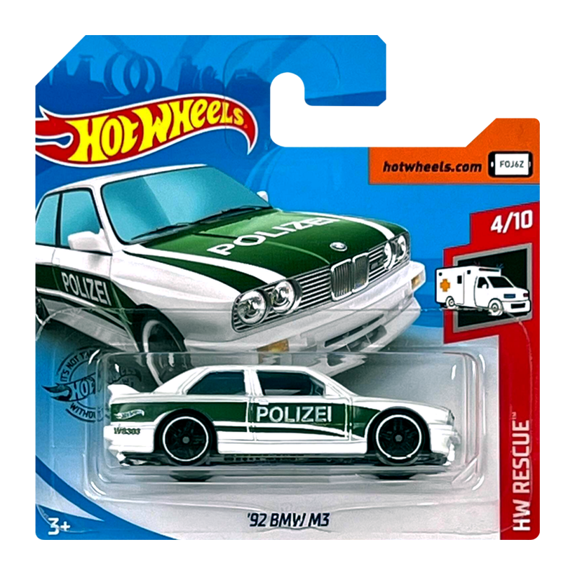 Машинка Базова Hot Wheels '92 BMW M3 Rescue 1:64 GHC61 White - Retromagaz