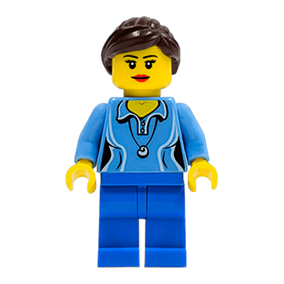 Фигурка Lego 973pb0984 Medium Blue Shirt with Two Buttons City People twn213 Б/У - Retromagaz