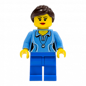 Фігурка Lego 973pb0984 Medium Blue Shirt with Two Buttons City People twn213 Б/У