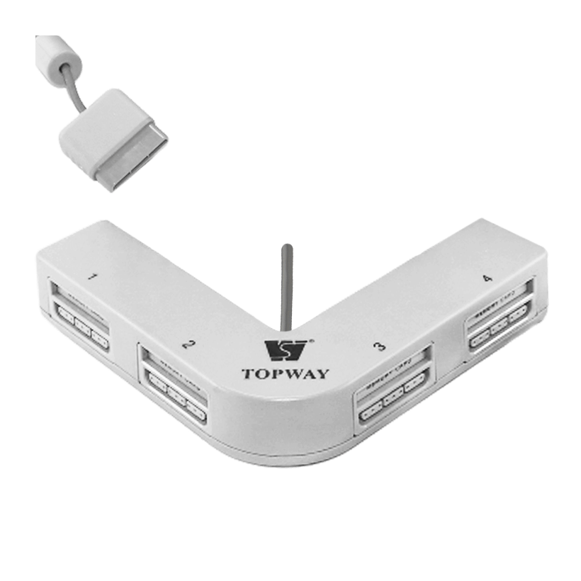 Адаптер RMC PlayStation 1 Topway MultiTap Gamepad Connector - Gamepad Connector 4шт Grey 0.5m Б/У Хороший - Retromagaz
