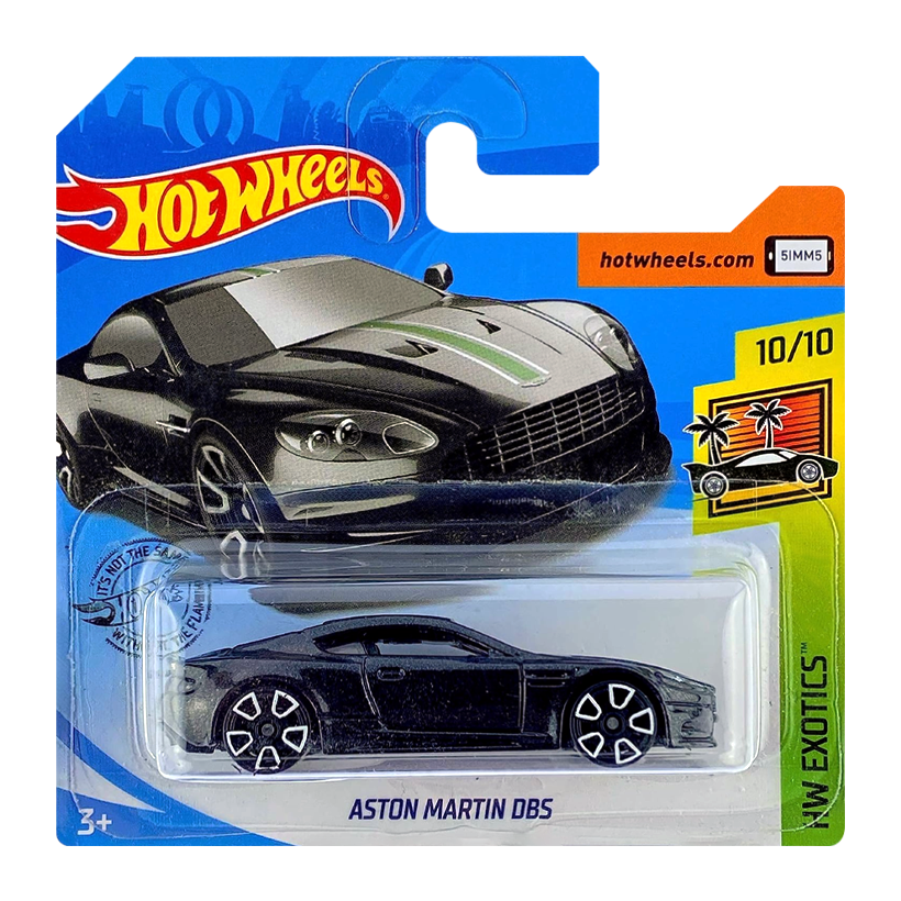 Машинка Базова Hot Wheels Aston Martin DBS Exotics 1:64 FYC35 Black - Retromagaz
