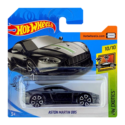 Машинка Базовая Hot Wheels Aston Martin DBS Exotics 1:64 FYC35 Black - Retromagaz
