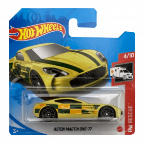 Машинка Базовая Hot Wheels Aston Martin One-77 Rescue 1:64 GTB13 Yellow