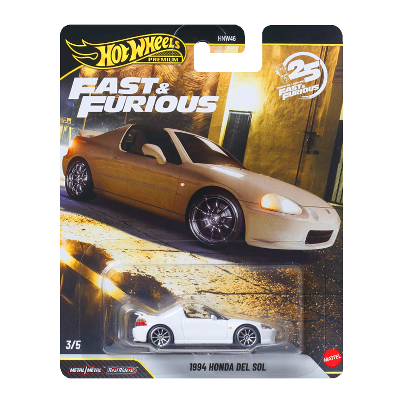 Машинка Premium Hot Wheels 1994 Honda del Sol Fast & Furious 1:64 JHW63 White - Retromagaz