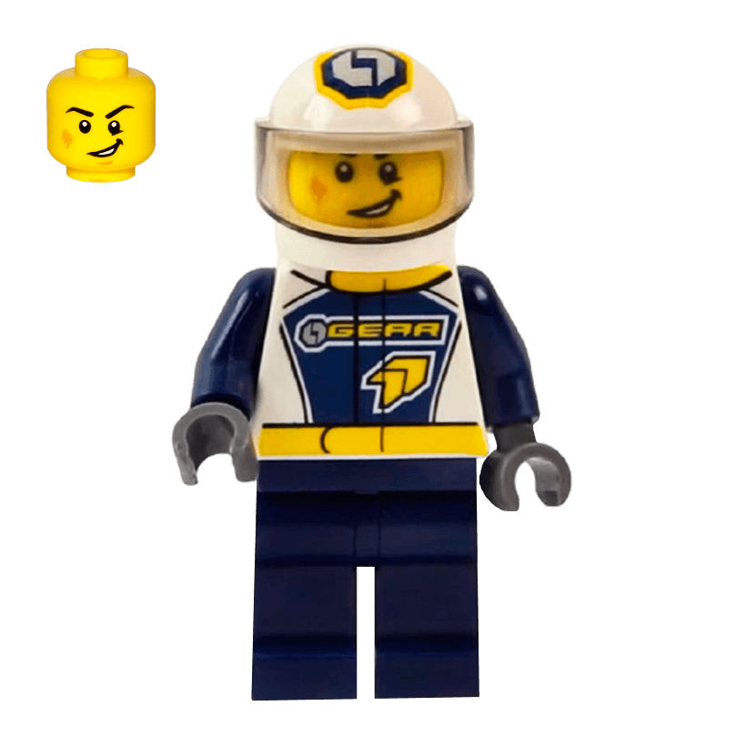 Фигурка Lego Race 973pb2684 Dragster Car Driver City cty0749 Б/У - Retromagaz